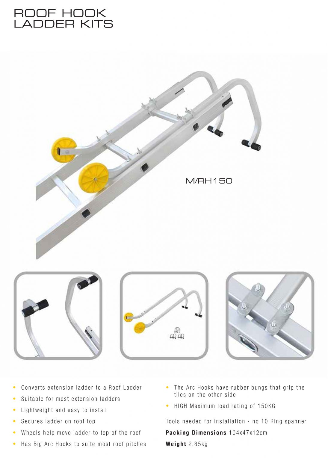 Roof hook Ladder kits Maxi Ladders Hitech Heavy Duty Ladders