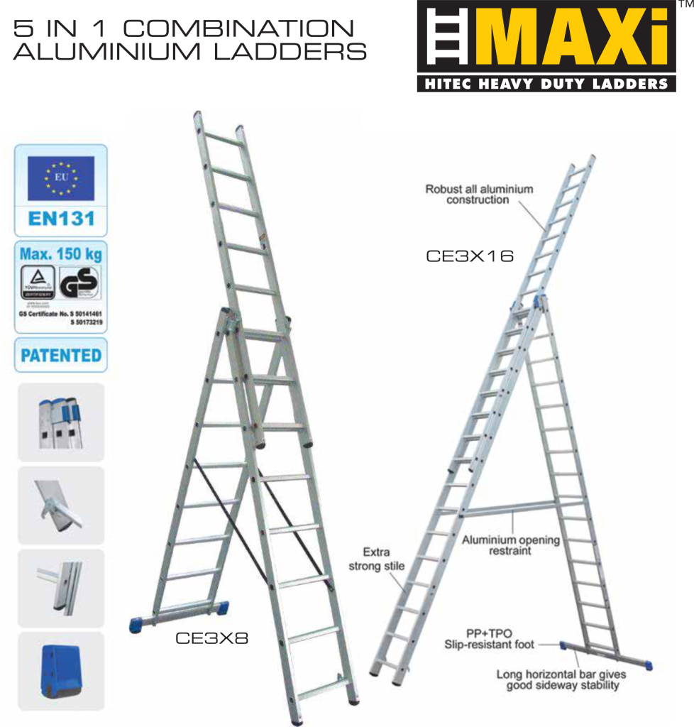 Combination Ladders Maxi Ladders Hitech Heavy Duty Ladders