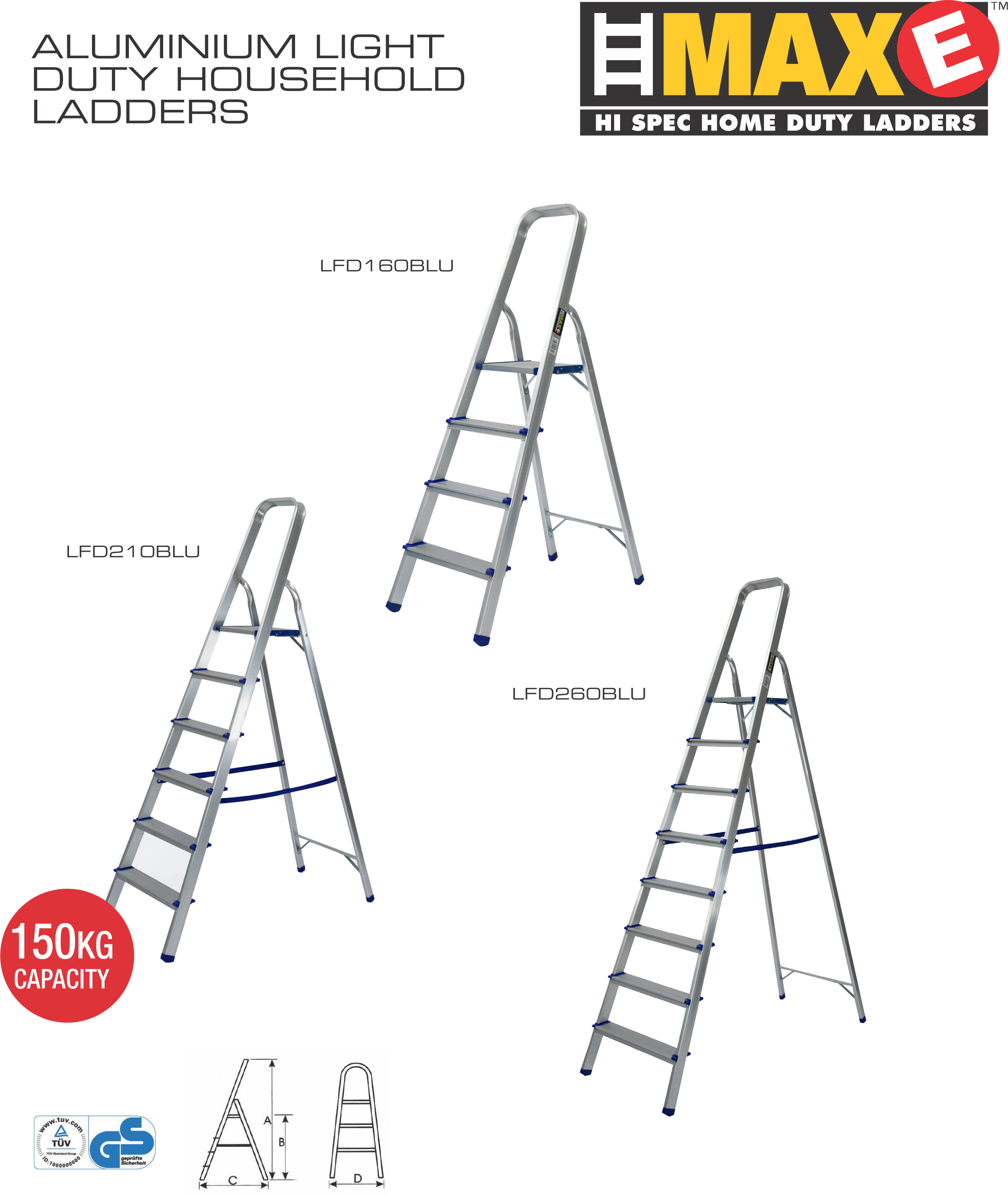 Aluminium Platform Ladders Maxi Ladders Hitech Heavy Duty Ladders