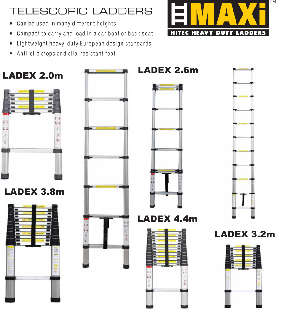 Telescopic Ladders Maxi Ladders Hitech Heavy Duty Ladders