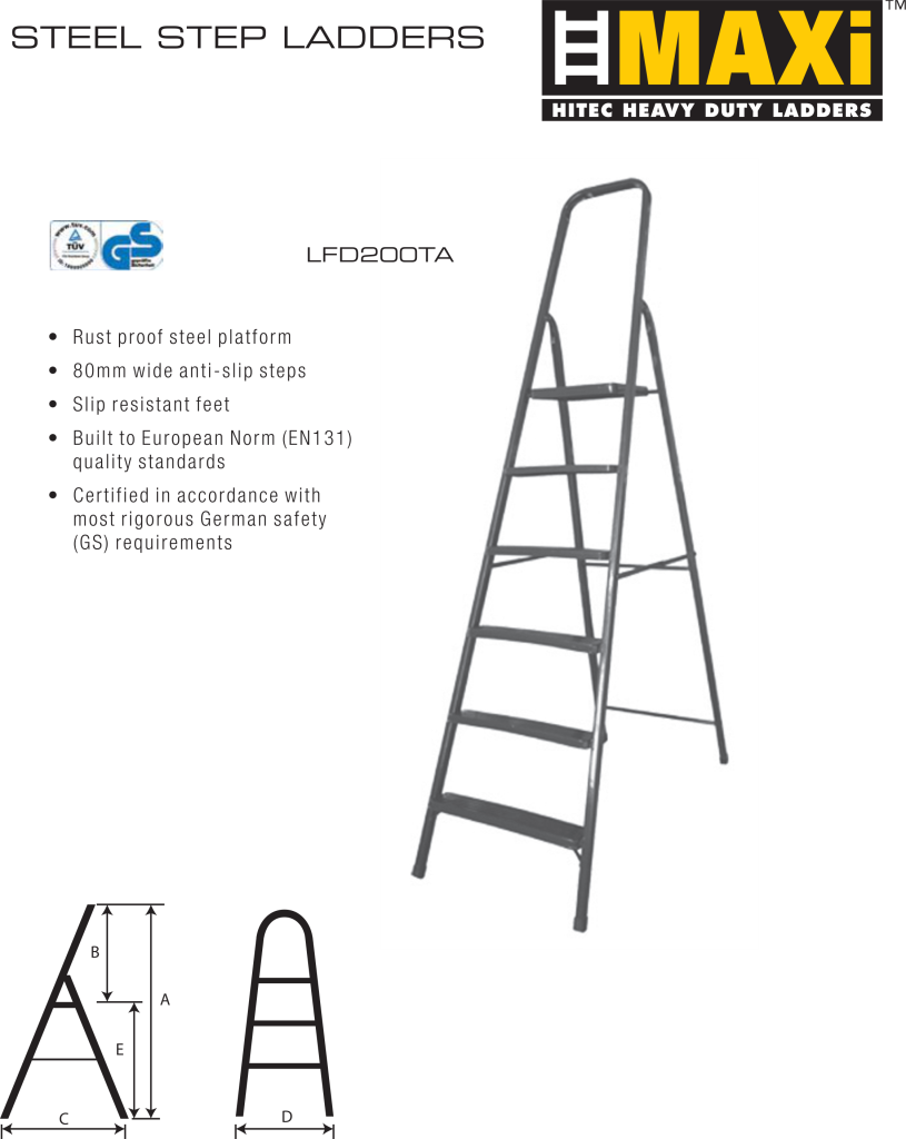 Platform Ladders Maxi Ladders Hitech Heavy Duty Ladders